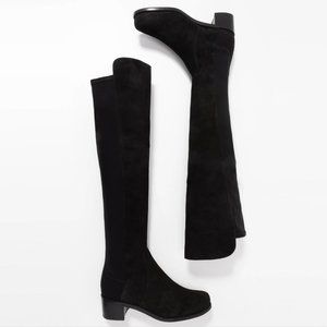 Stuart Weitzman Reserve Over-the-knee Black Suede Boots (US 8.5/ EU 39)